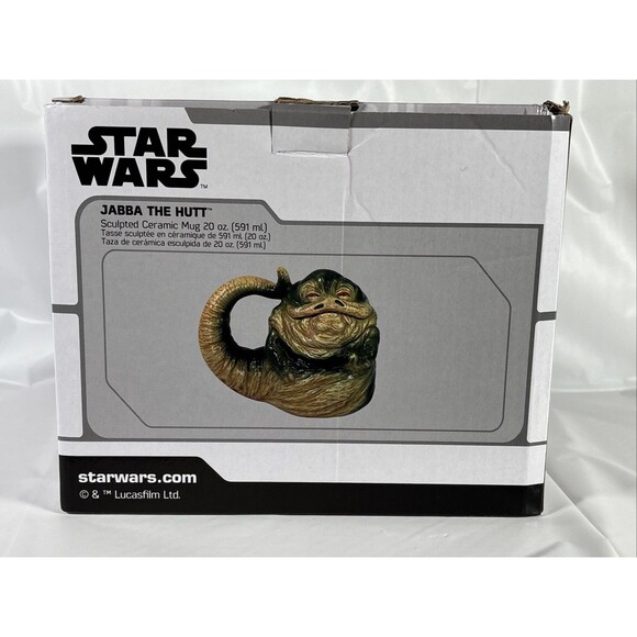 Star Wars Jabba The Hutt (20 oz) Sculpted Ceramic Coffee Mug Soup Cup Box Vandor - Picture 3 of 6